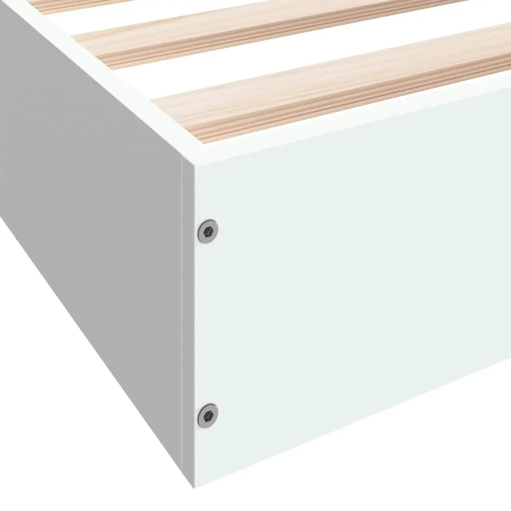 Bed Frame White 90x190 cm Engineered Wood 842070