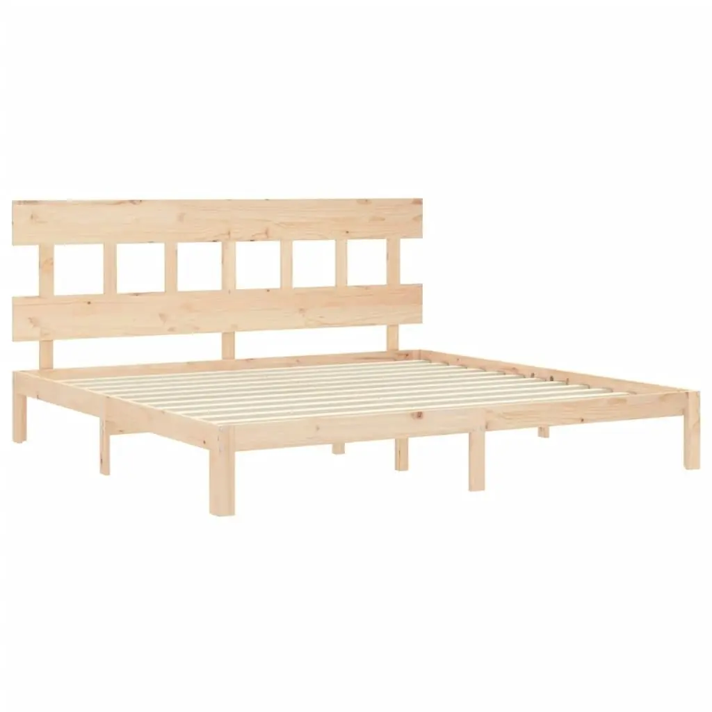 Bed Frame without Mattress 183x203 cm King Solid Wood Pine 3193611