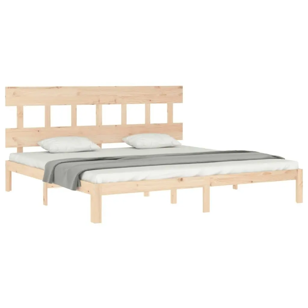 Bed Frame without Mattress 183x203 cm King Solid Wood Pine 3193611