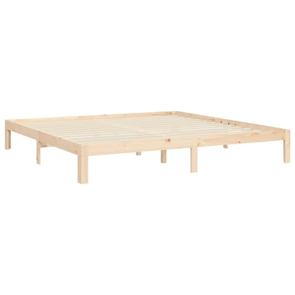 Bed Frame without Mattress 183x203 cm King Solid Wood Pine 3193611