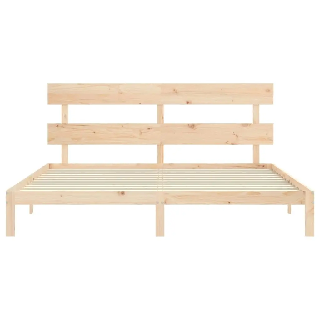 Bed Frame without Mattress 183x203 cm King Solid Wood Pine 3193546