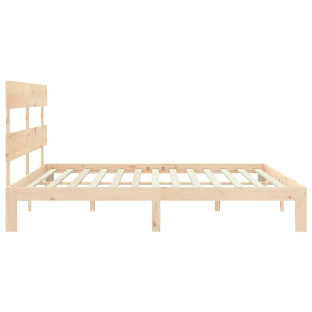 Bed Frame without Mattress 183x203 cm King Solid Wood Pine 3193546