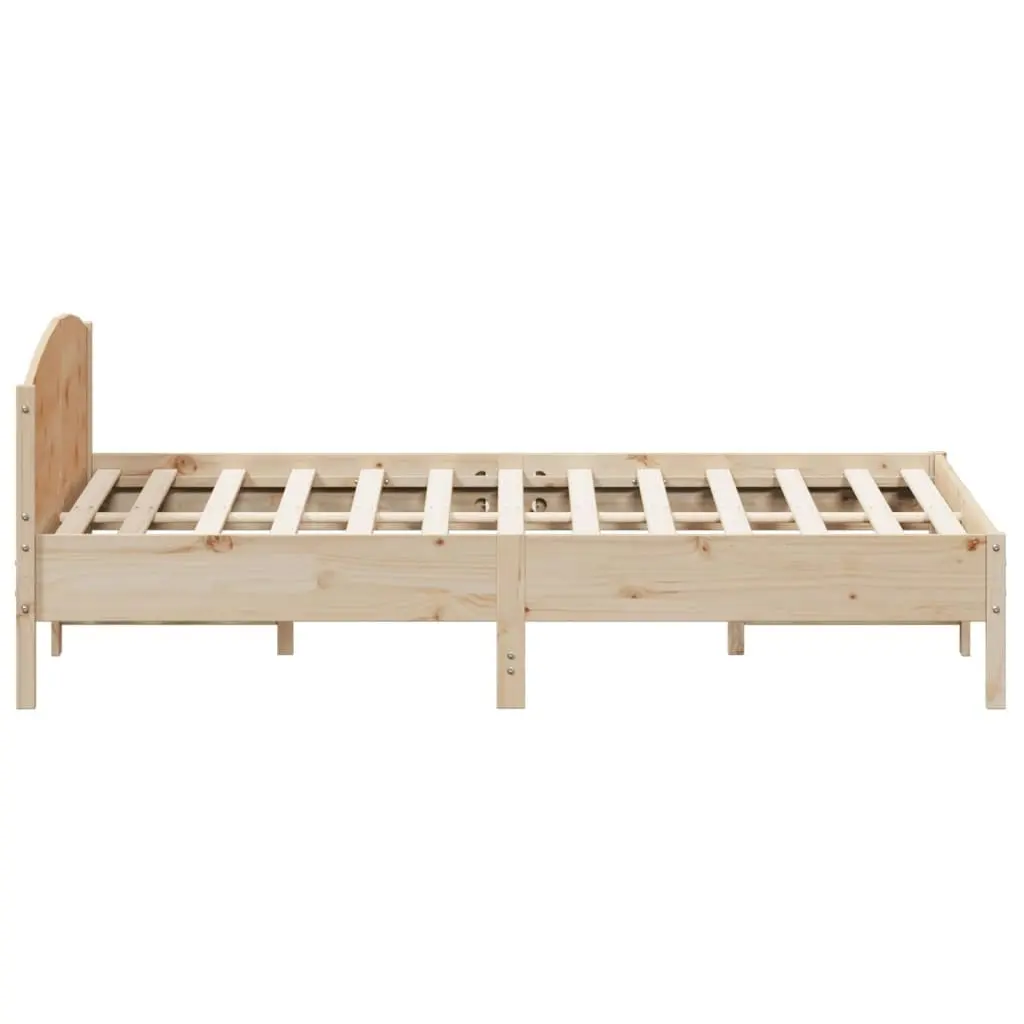 Bed Frame with Headboard 183x203 cm King Size Solid Wood Pine 3216191