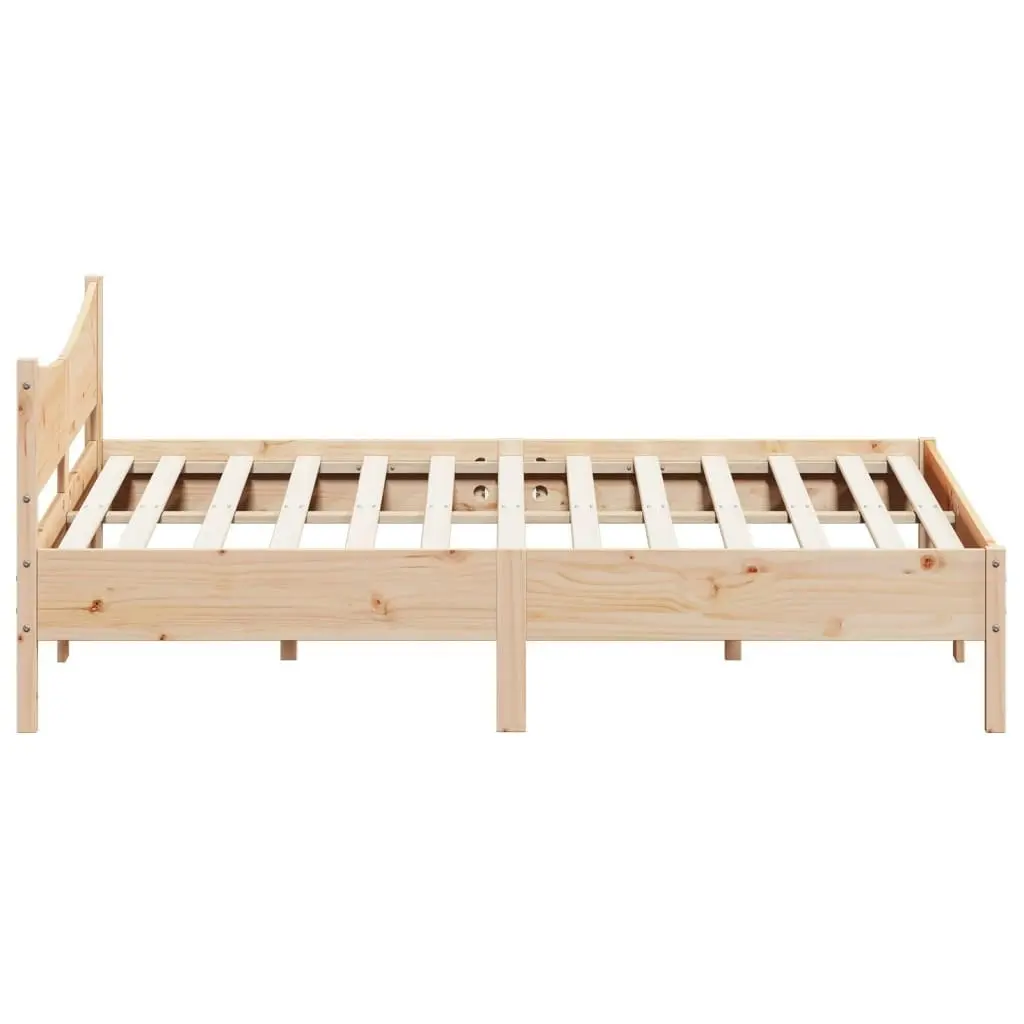 Bed Frame with Headboard 183x203 cm King Size Solid Wood Pine 3216360