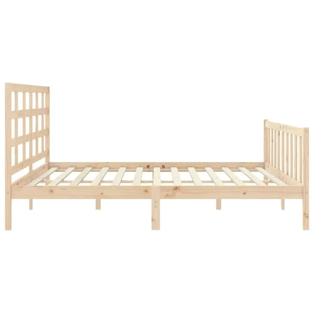 Bed Frame without Mattress 183x203 cm King Solid Wood Pine 3192116