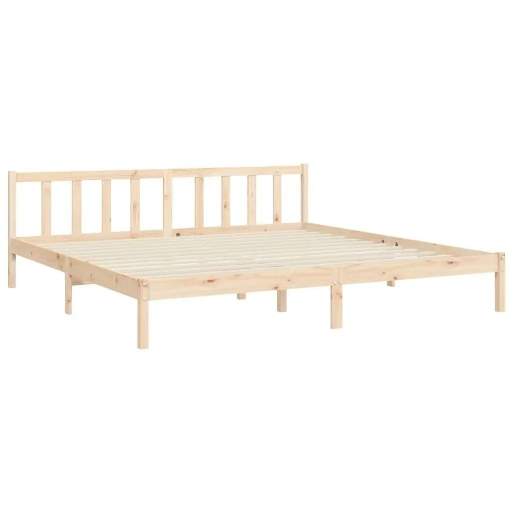 Bed Frame without Mattress 183x203 cm King Solid Wood Pine 3192116