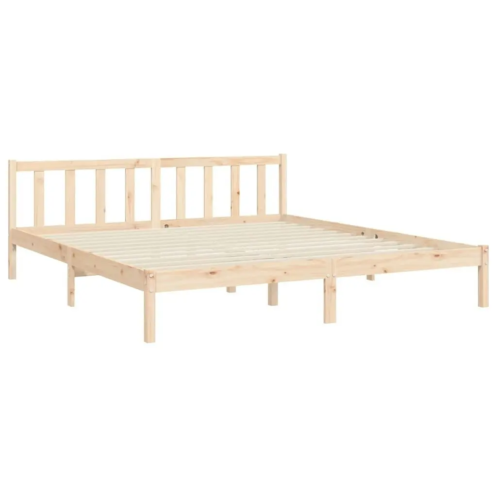 Bed Frame without Mattress 183x203 cm King Solid Wood Pine 3192441