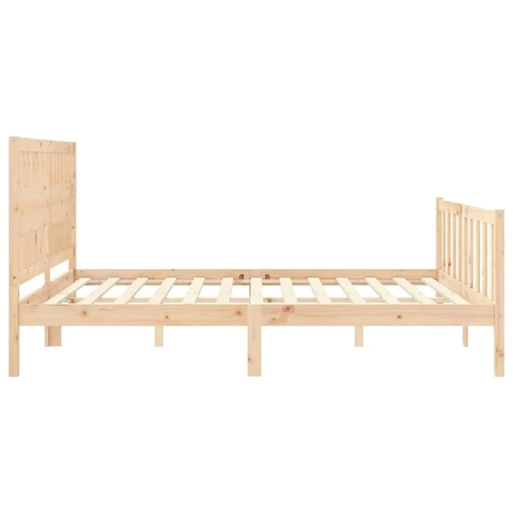 Bed Frame without Mattress 183x203 cm King Solid Wood Pine 3192441