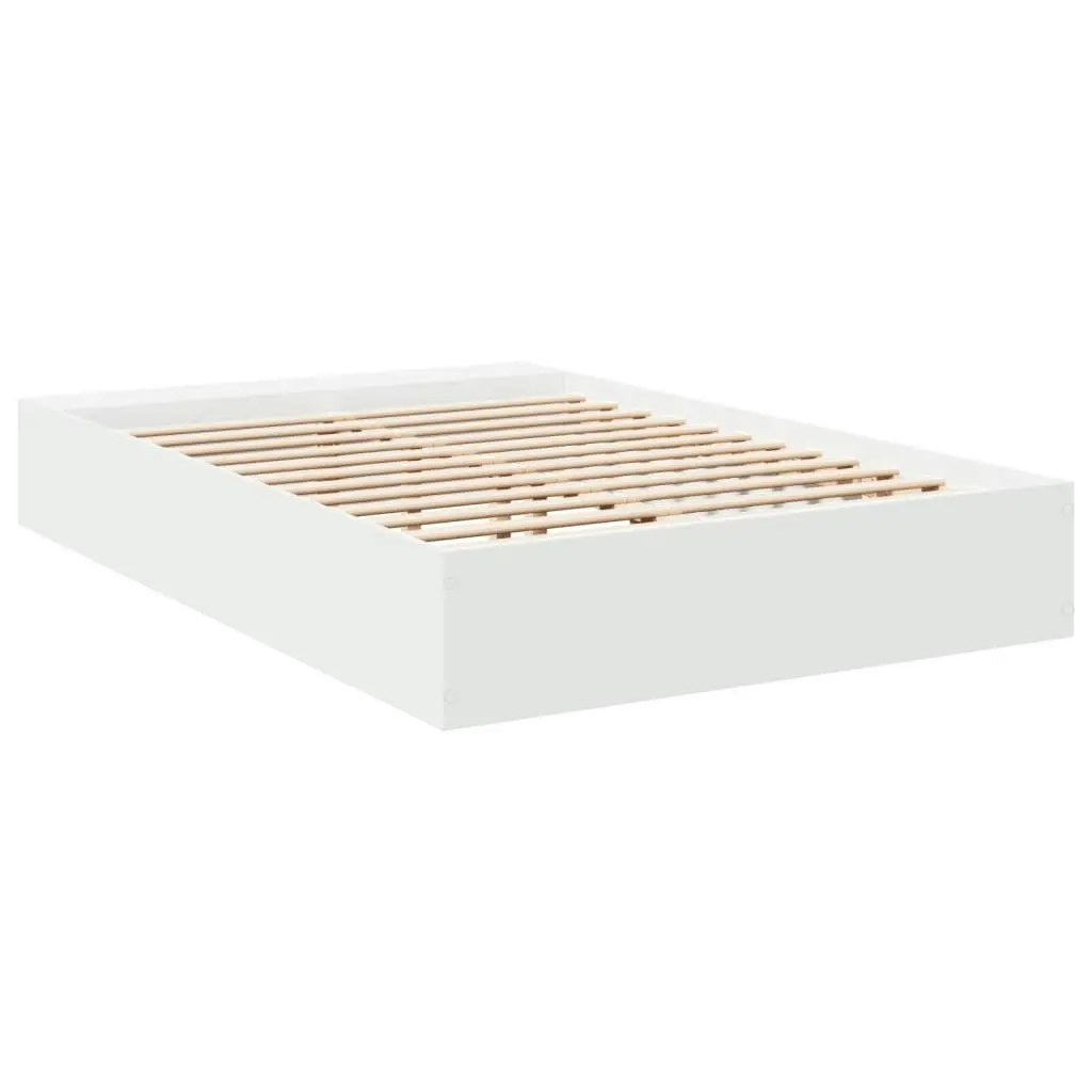 Bed Frame White 135x190 cm Engineered Wood 3280587