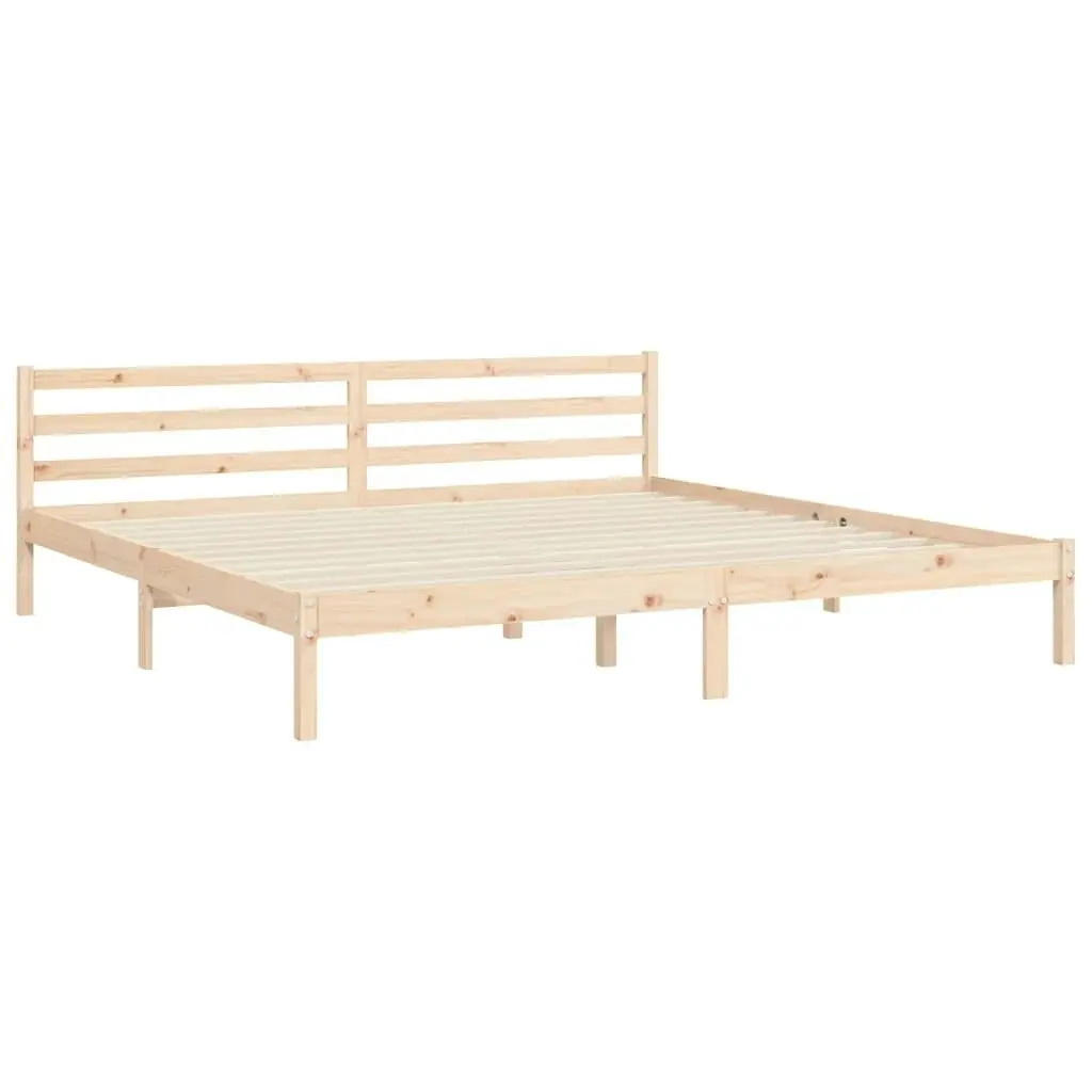 Bed Frame with Headboard 183x203 cm King Solid Wood 3193806