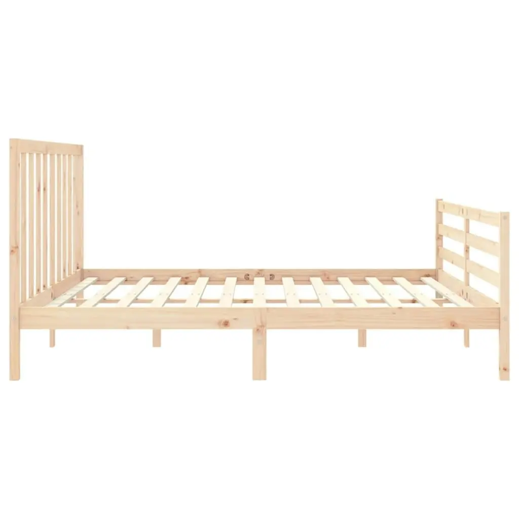 Bed Frame with Headboard 183x203 cm King Solid Wood 3193806