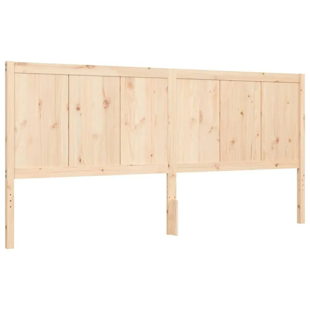 Bed Frame with Headboard 183x203 cm King Solid Wood 3194521