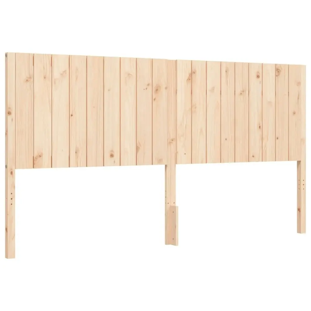 Bed Frame with Headboard 183x203 cm King Solid Wood 3194781