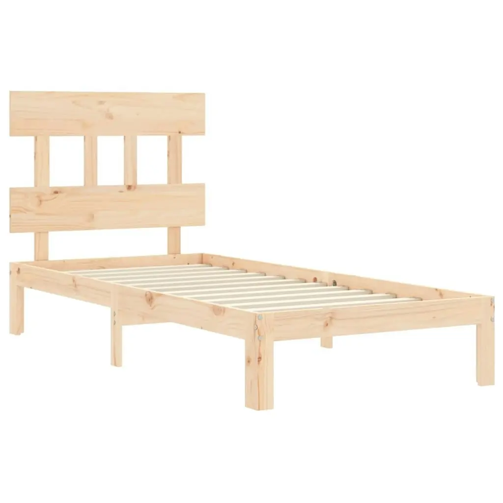 Bed Frame without Mattress 90x190 cm Solid Wood Pine 3193561