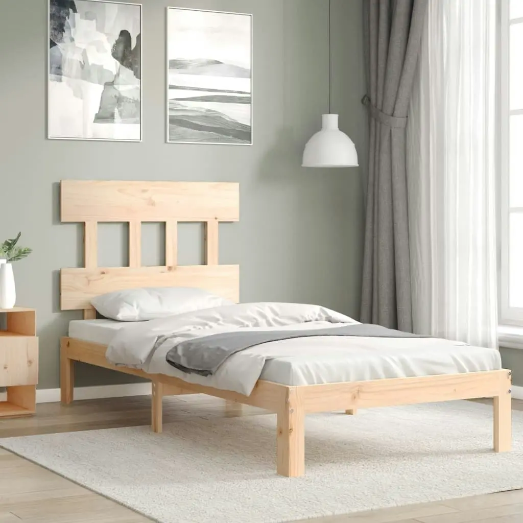 Bed Frame without Mattress 90x190 cm Solid Wood Pine 3193561