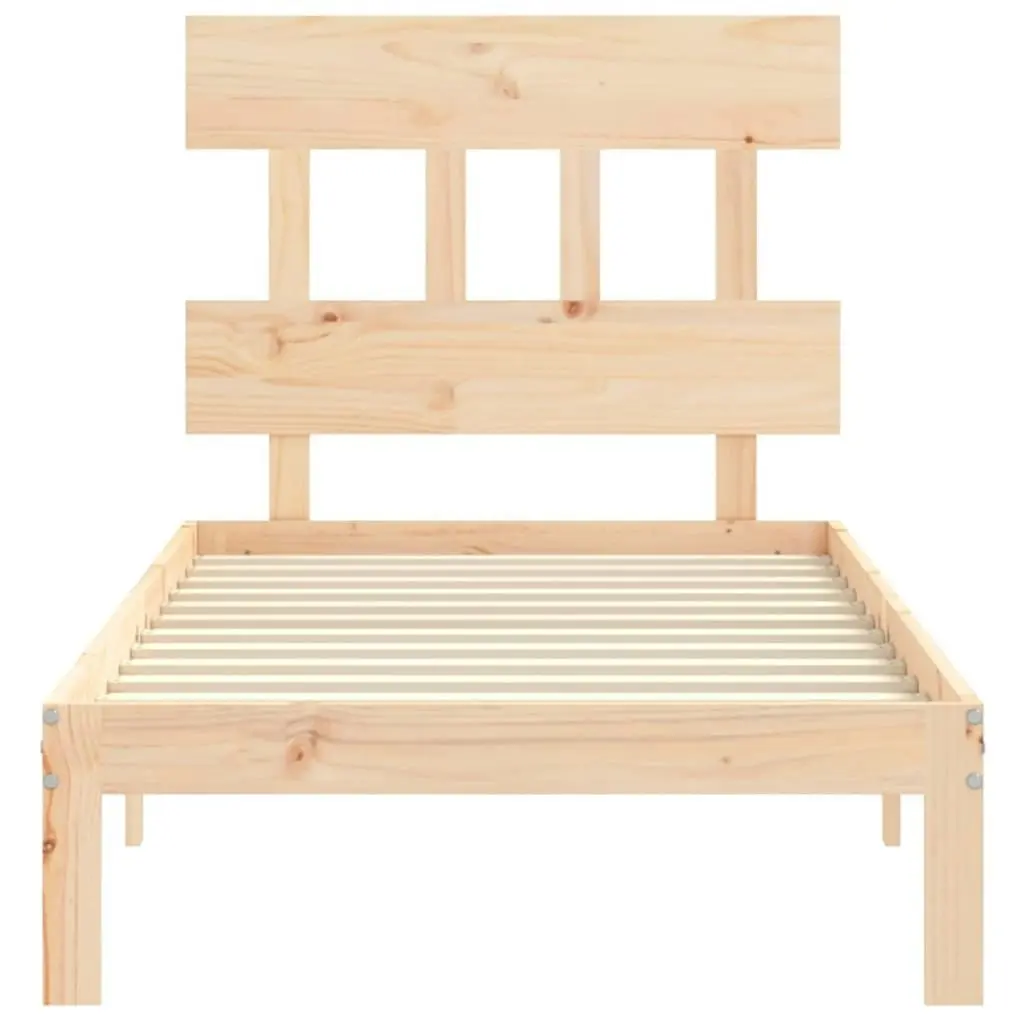 Bed Frame without Mattress 90x190 cm Solid Wood Pine 3193561