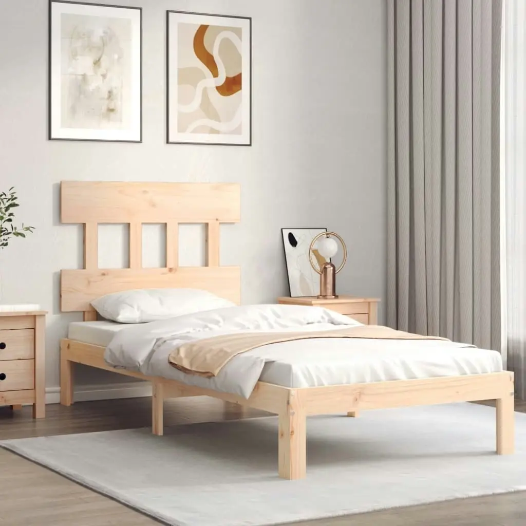 Bed Frame without Mattress 90x190 cm Solid Wood Pine 3193561