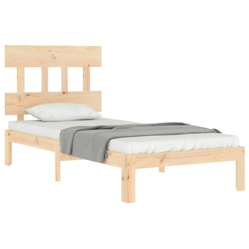 Bed Frame without Mattress 90x190 cm Solid Wood Pine 3193561