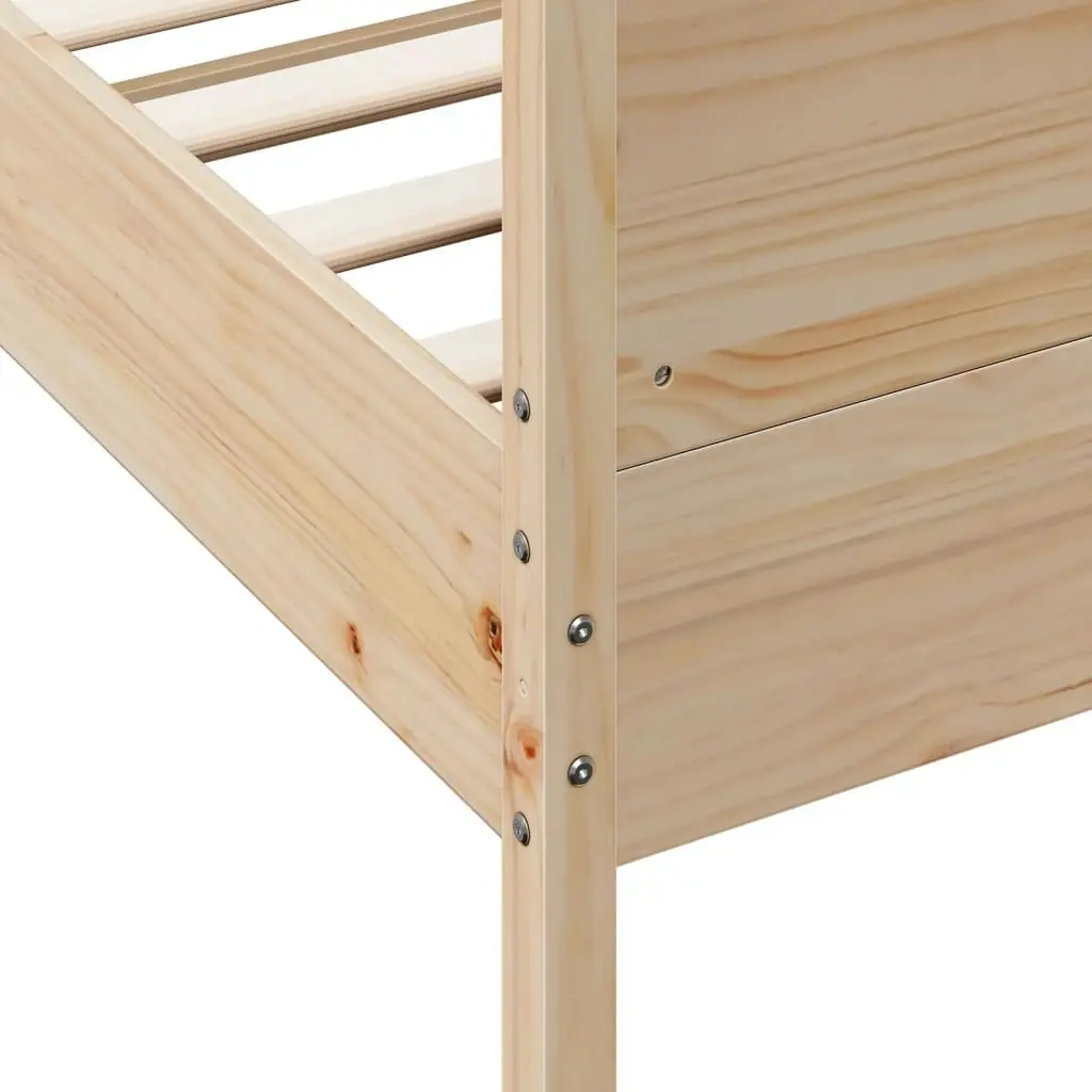 Bed Frame with Headboard 90x190 cm Solid Wood Pine 842570