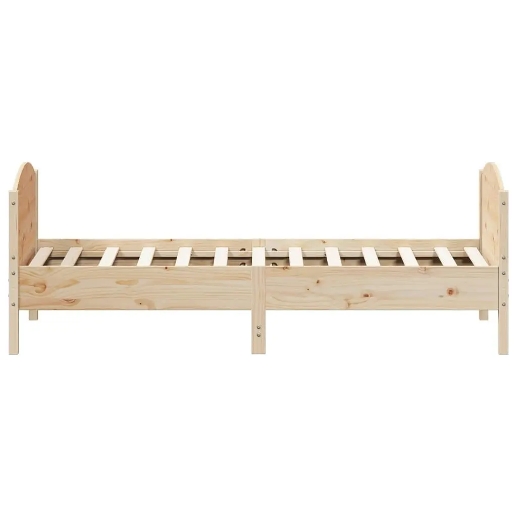 Bed Frame with Headboard 90x190 cm Solid Wood Pine 842570