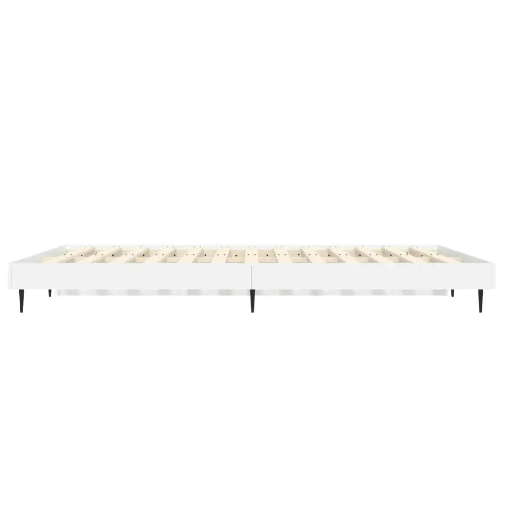 Bed Frame without Mattress White 135x190 cm Engineered Wood 832285