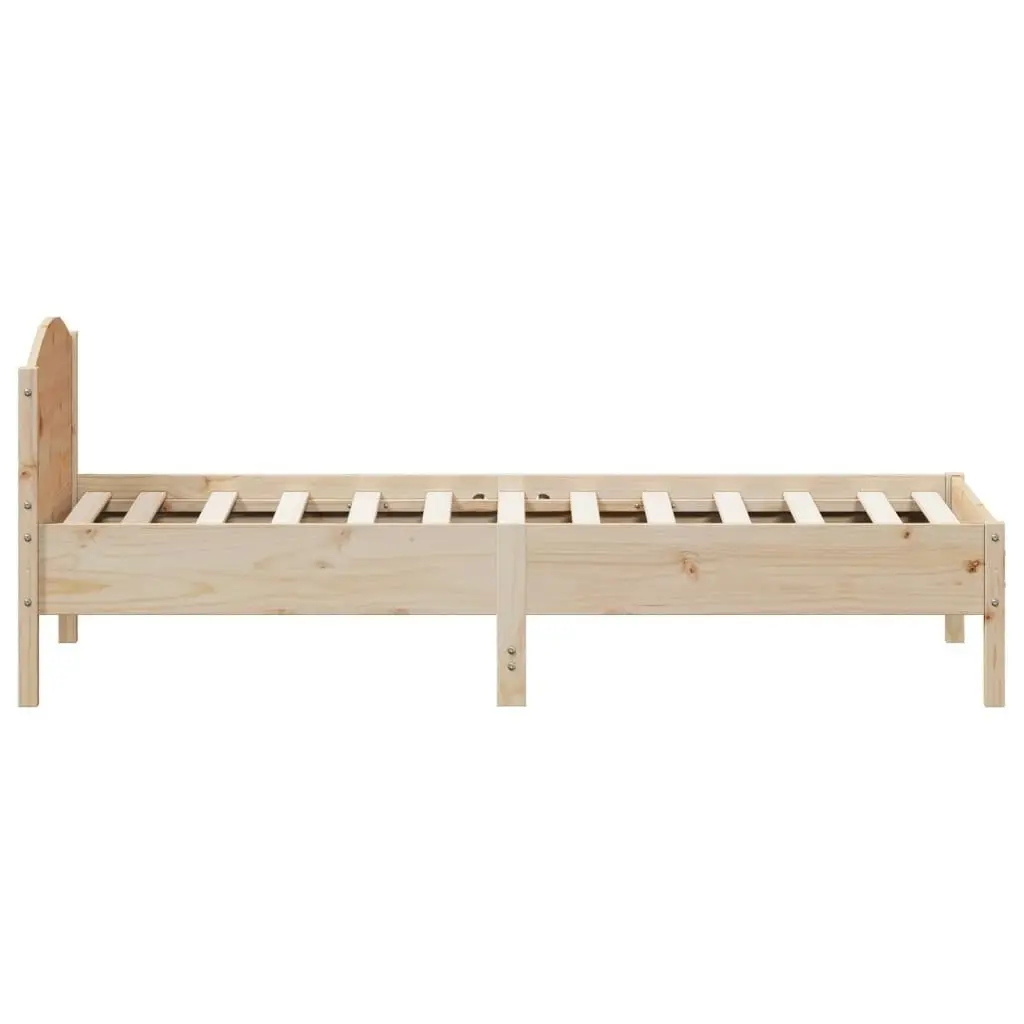 Bed Frame with Headboard 90x190 cm Solid Wood Pine 842622