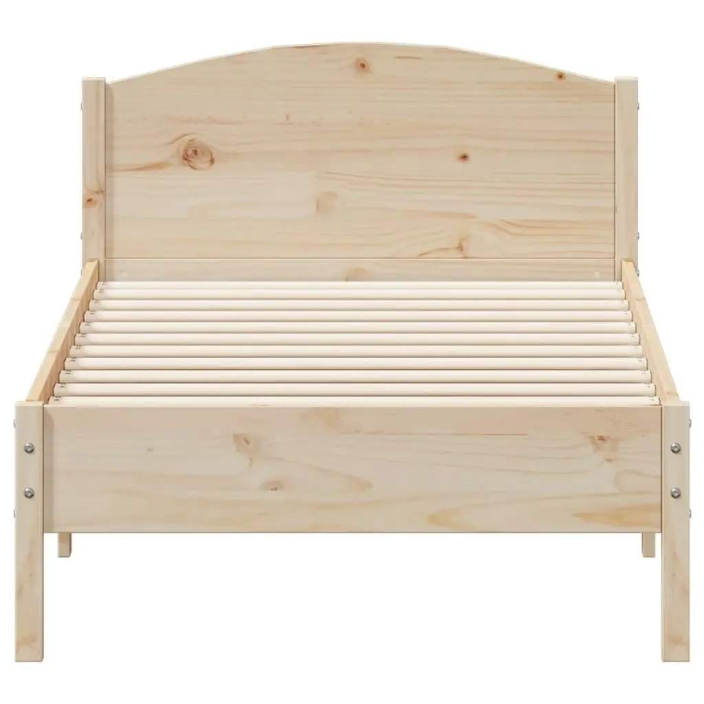 Bed Frame with Headboard 90x190 cm Solid Wood Pine 842622