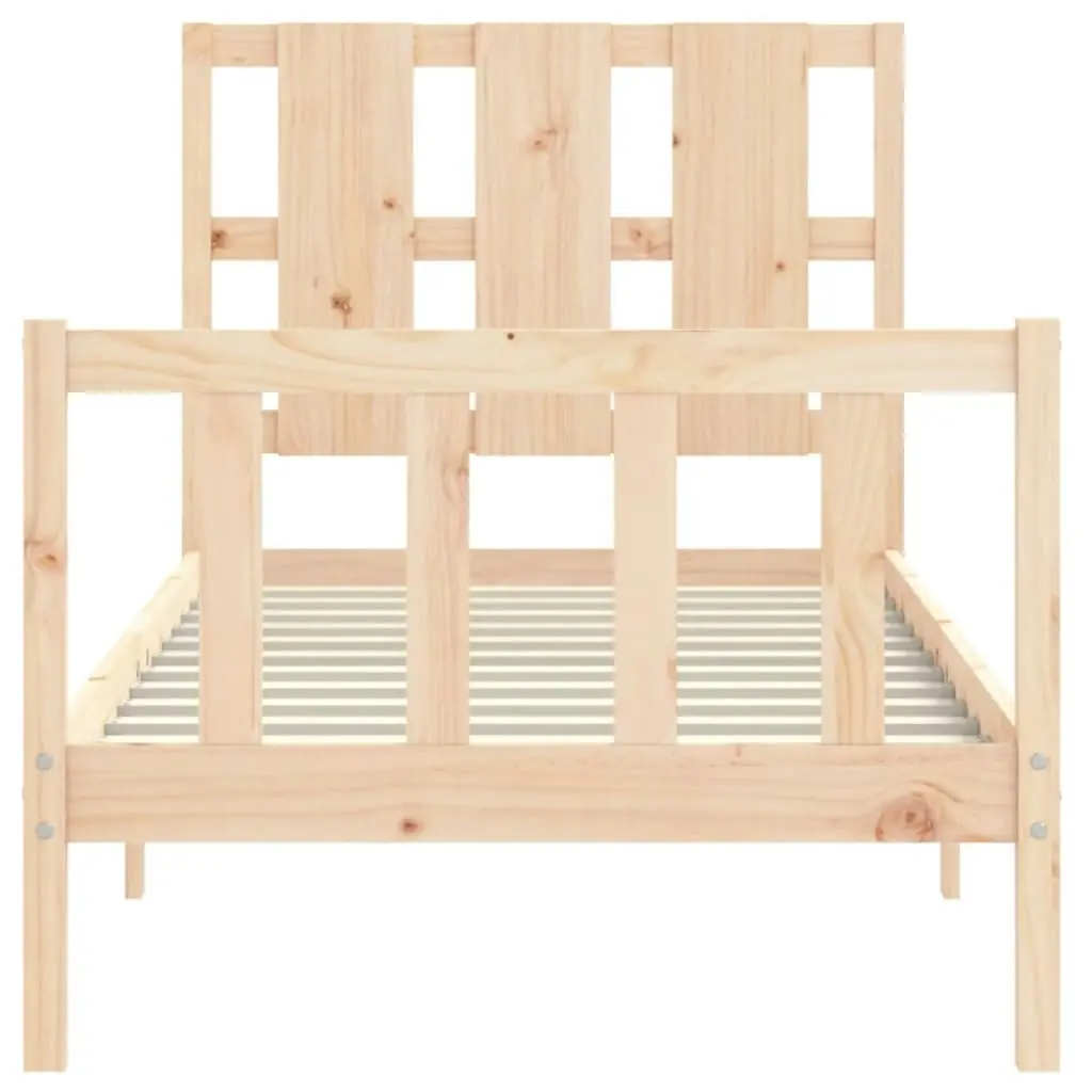 Bed Frame without Mattress 90x190 cm Solid Wood Pine 3192196