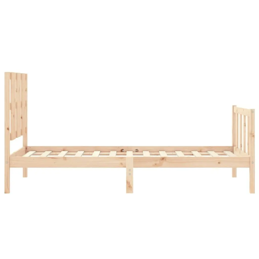 Bed Frame without Mattress 90x190 cm Solid Wood Pine 3192196