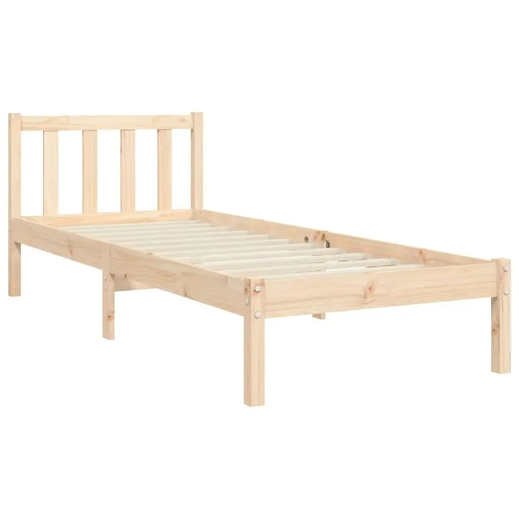 Bed Frame without Mattress 90x190 cm Solid Wood Pine 3192196