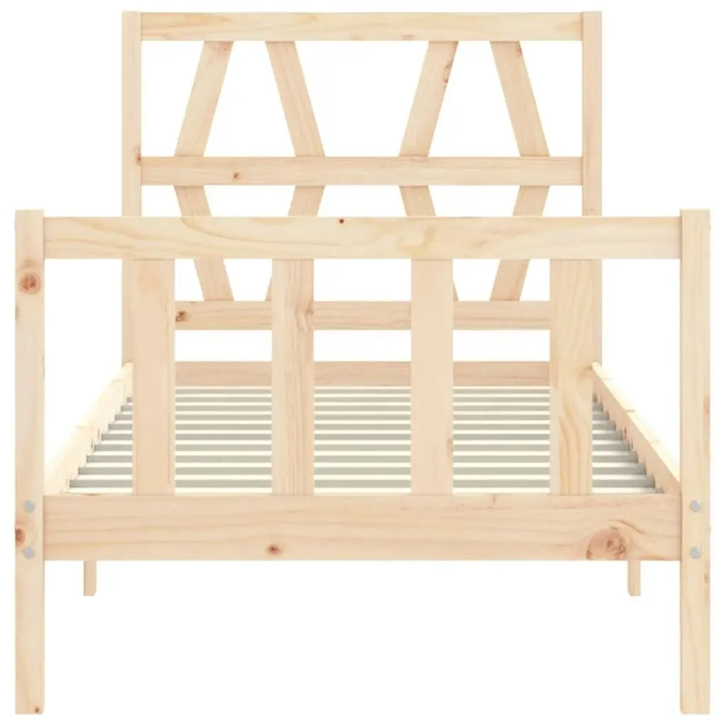 Bed Frame without Mattress 90x190 cm Solid Wood Pine 3192456