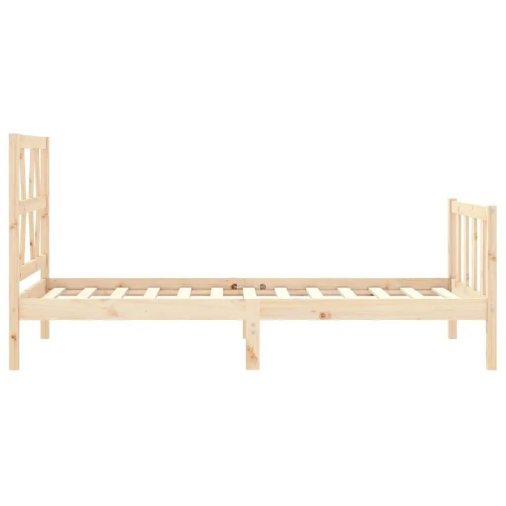 Bed Frame without Mattress 90x190 cm Solid Wood Pine 3192456