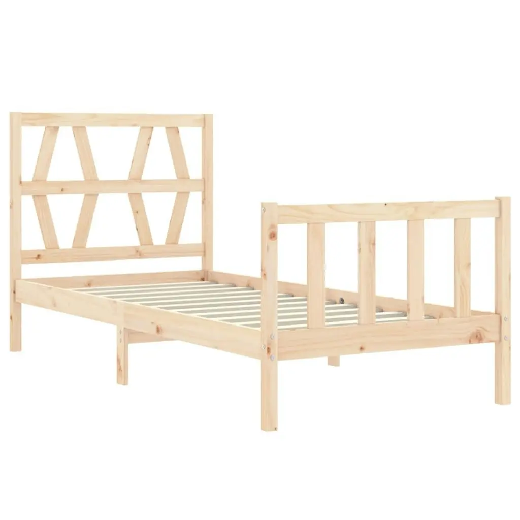 Bed Frame without Mattress 90x190 cm Solid Wood Pine 3192456