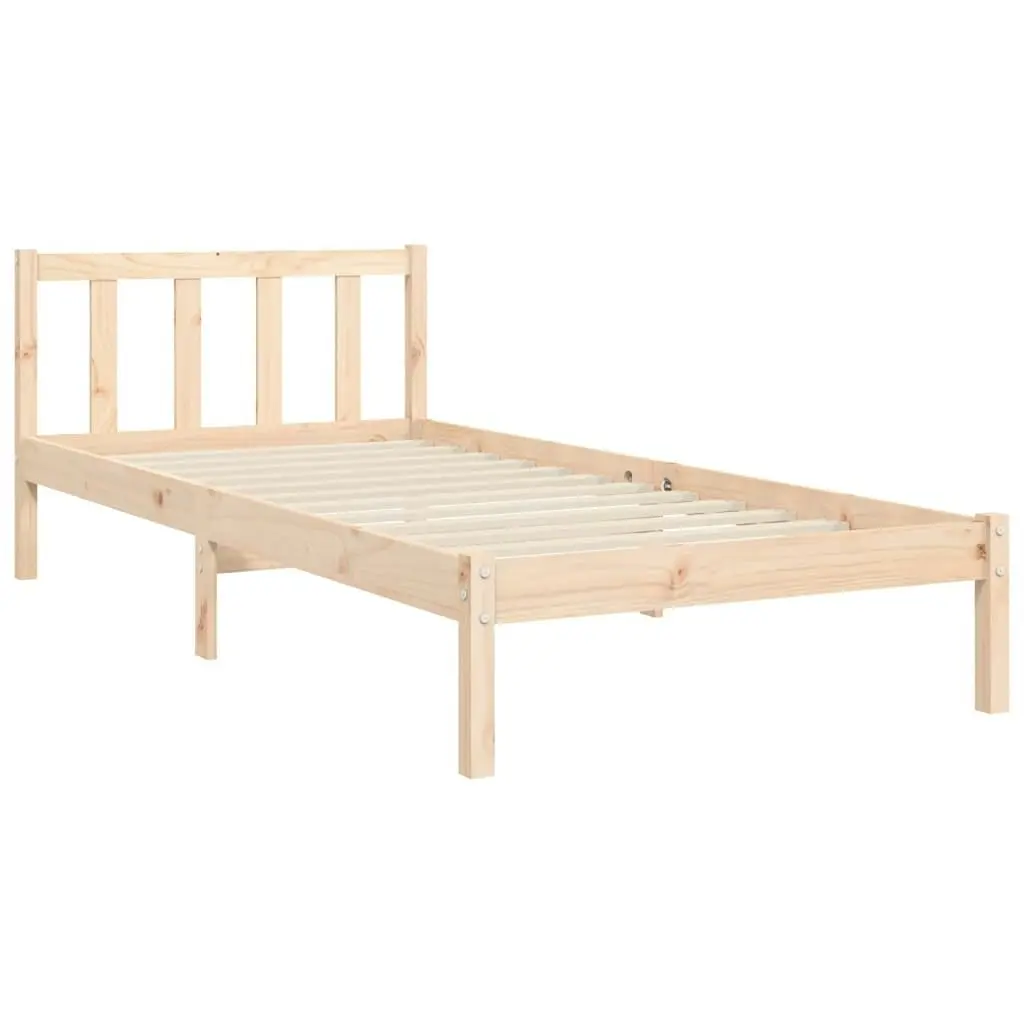 Bed Frame without Mattress 90x190 cm Solid Wood Pine 3192456