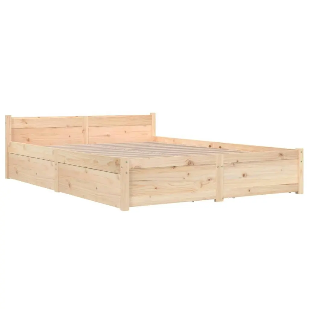 Bed Frame with Drawers 137x187 cm Double Size 3103544