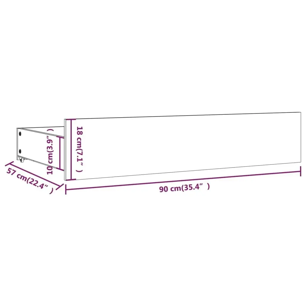 Bed Frame with Drawers 137x187 cm Double Size 3103544