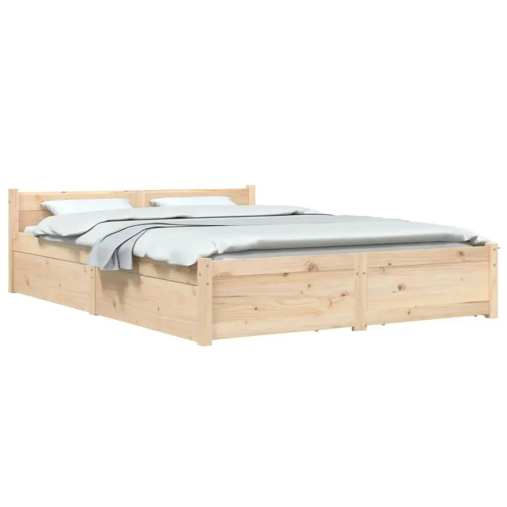 Bed Frame with Drawers 137x187 cm Double Size 3103544