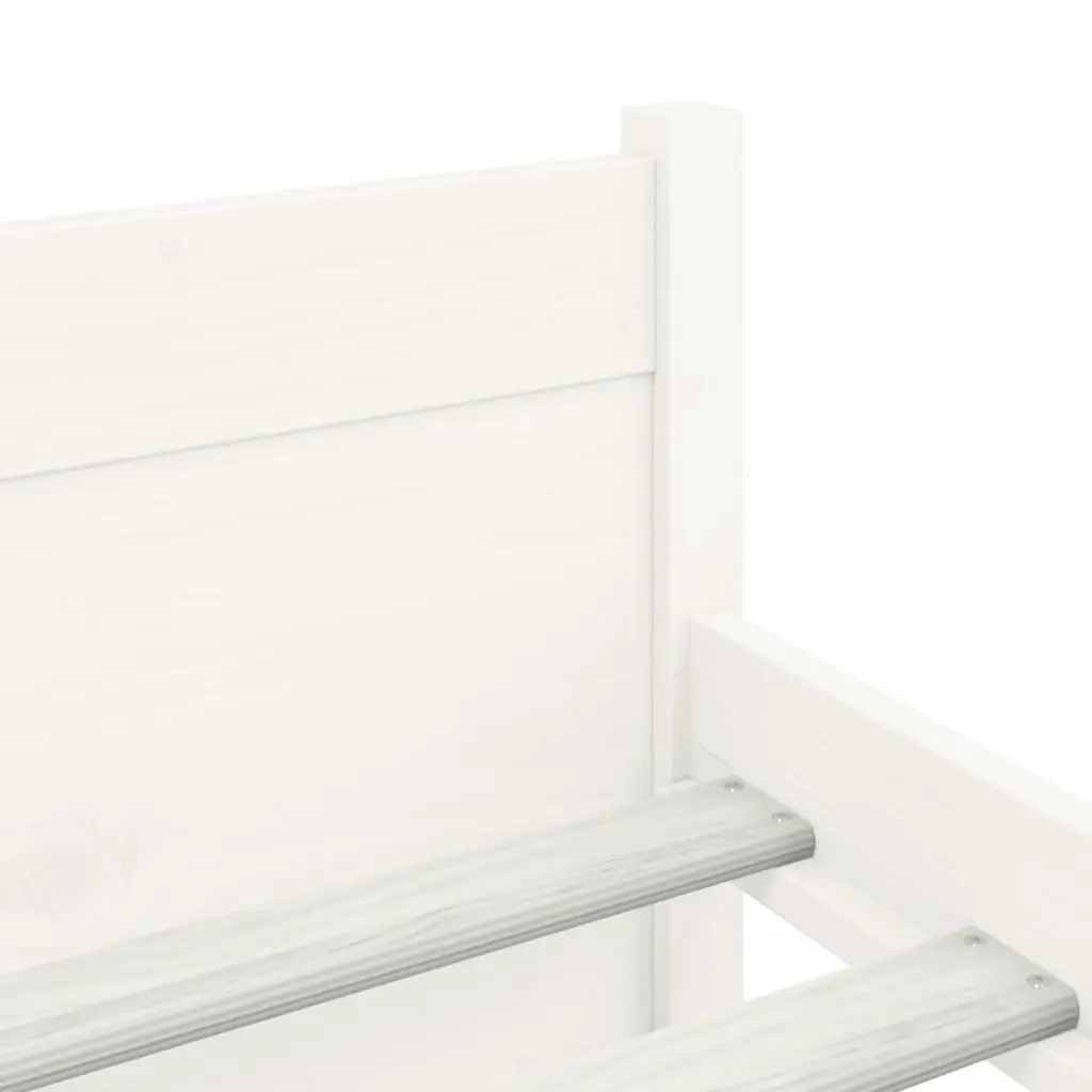 Bed Frame White Solid Wood 183x203 cm King Size 815060