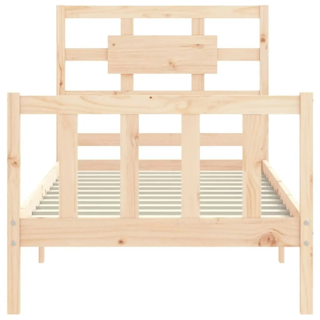 Bed Frame without Mattress 90x190 cm Solid Wood Pine 3192521