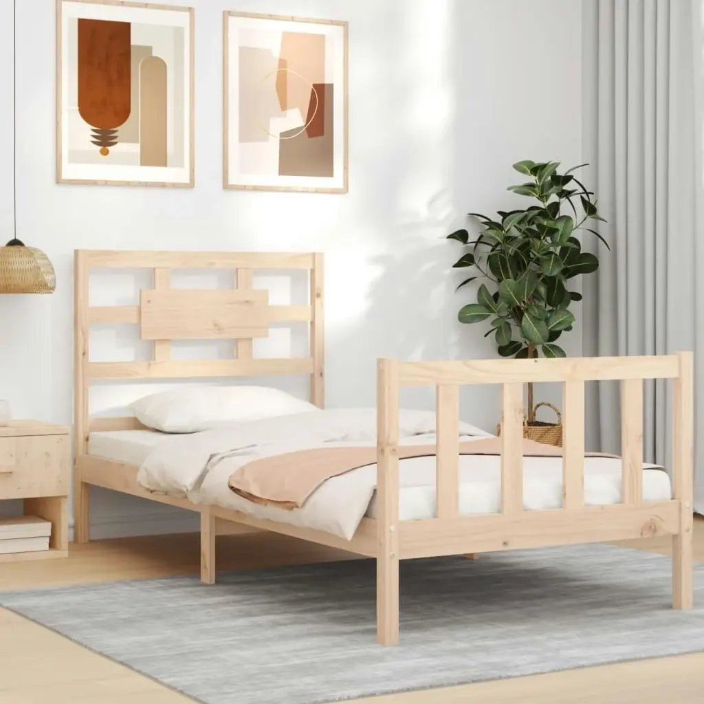 Bed Frame without Mattress 90x190 cm Solid Wood Pine 3192521