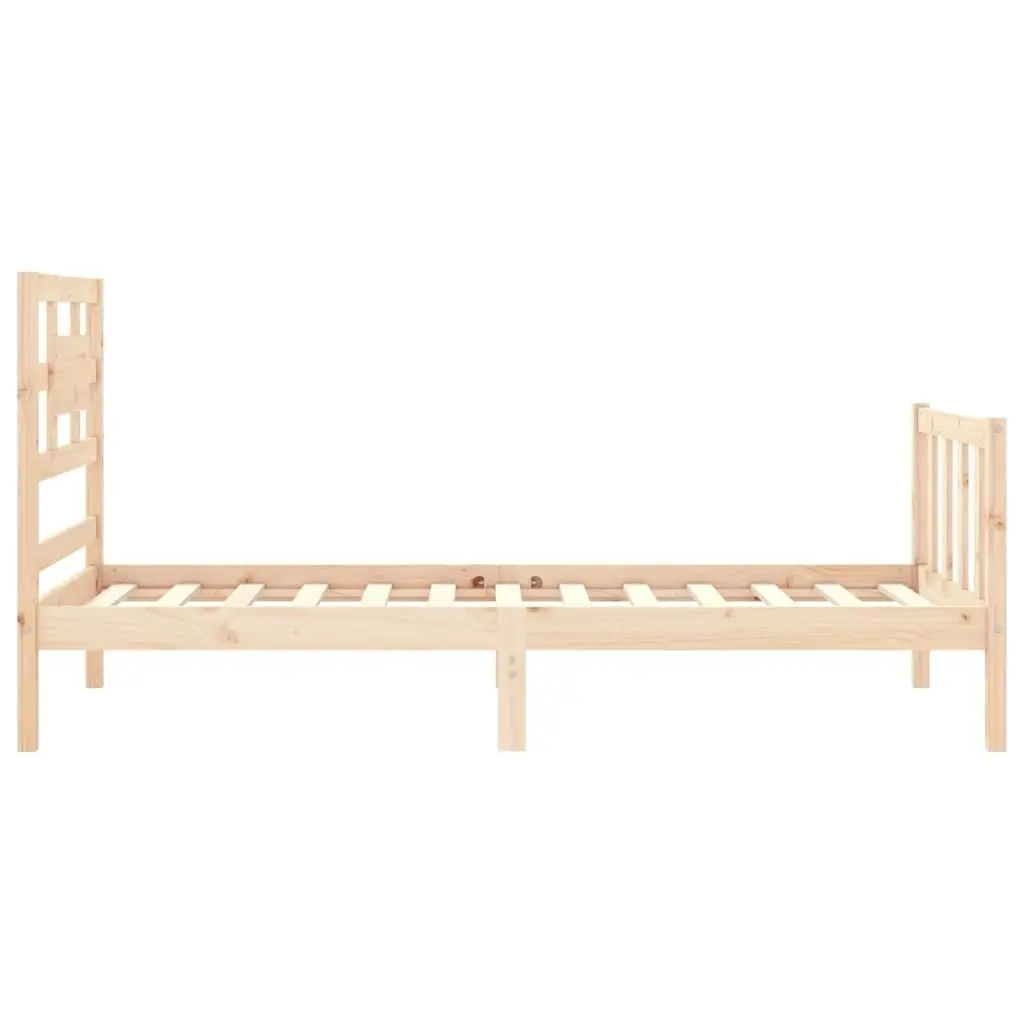 Bed Frame without Mattress 90x190 cm Solid Wood Pine 3192521