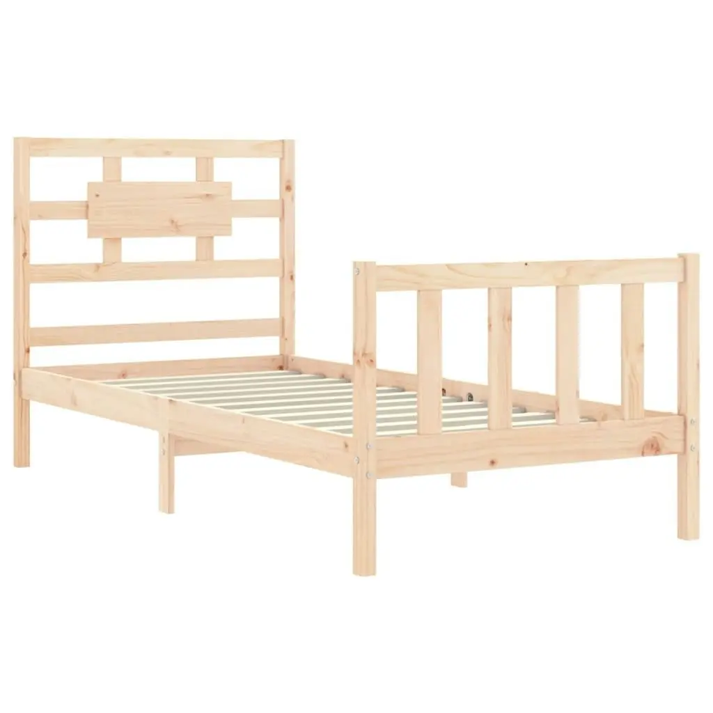 Bed Frame without Mattress 90x190 cm Solid Wood Pine 3192521