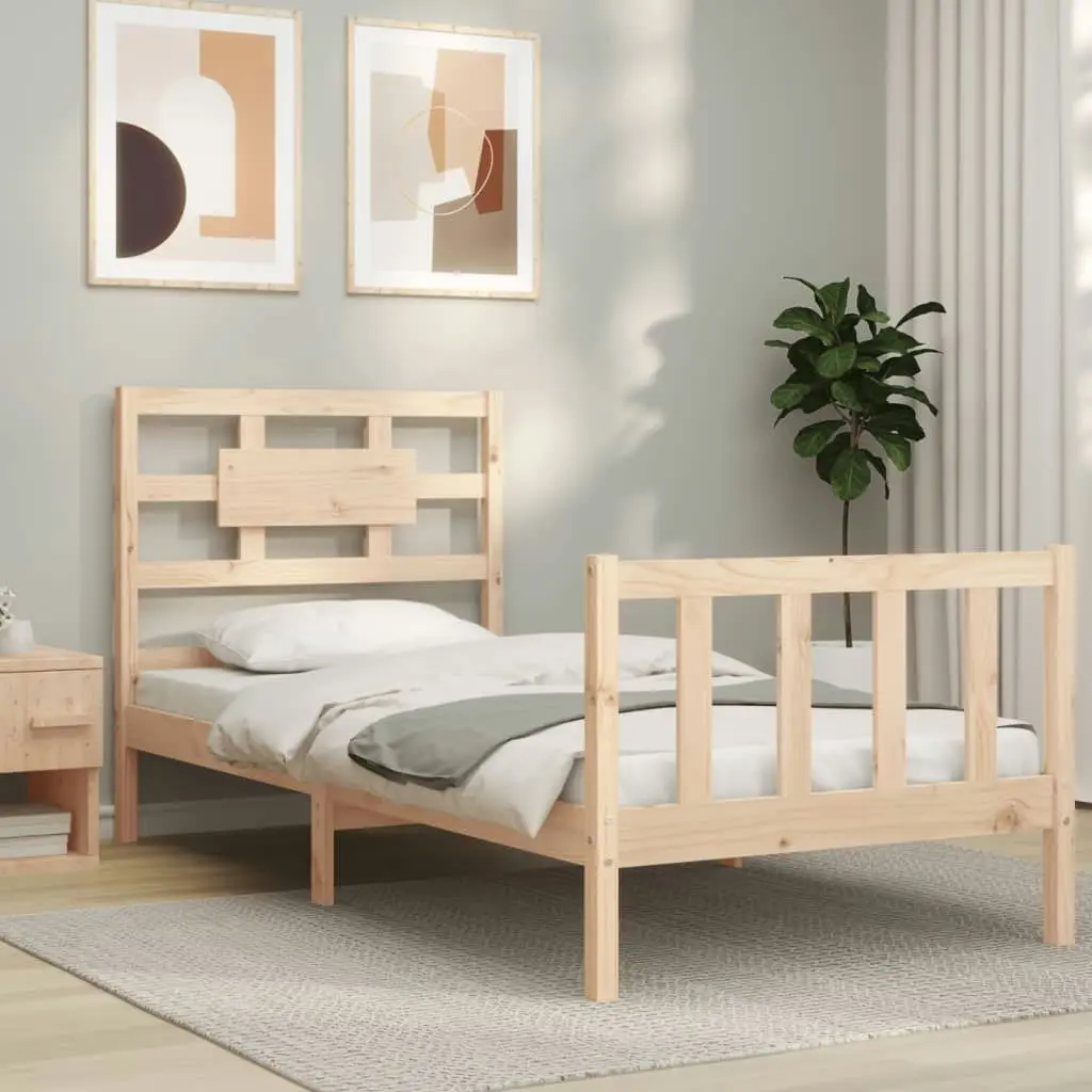 Bed Frame without Mattress 90x190 cm Solid Wood Pine 3192521