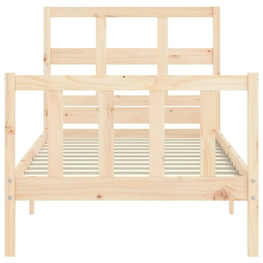 Bed Frame without Mattress 90x190 cm Solid Wood Pine 3192976