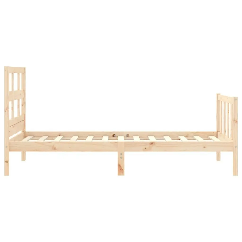 Bed Frame without Mattress 90x190 cm Solid Wood Pine 3192976