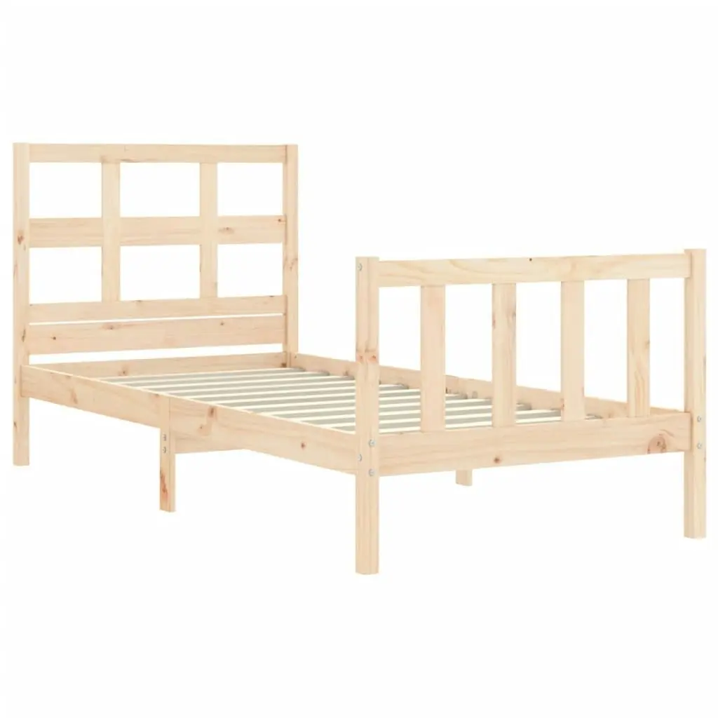 Bed Frame without Mattress 90x190 cm Solid Wood Pine 3192976