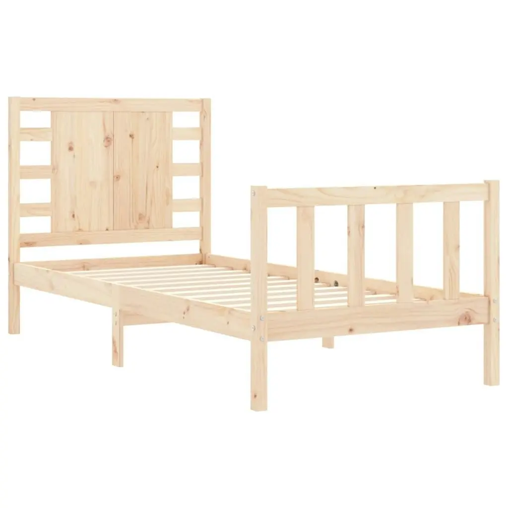 Bed Frame without Mattress 90x190 cm Solid Wood Pine 3192781