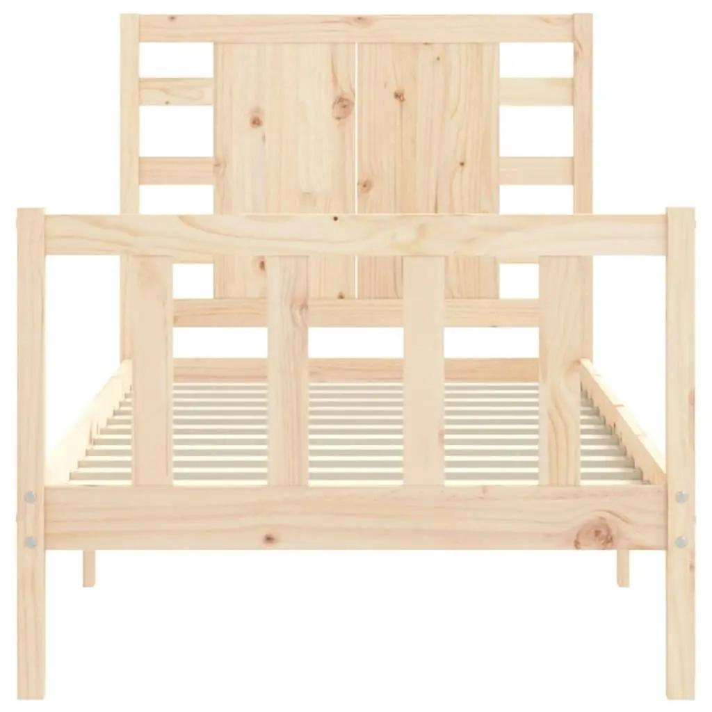 Bed Frame without Mattress 90x190 cm Solid Wood Pine 3192781