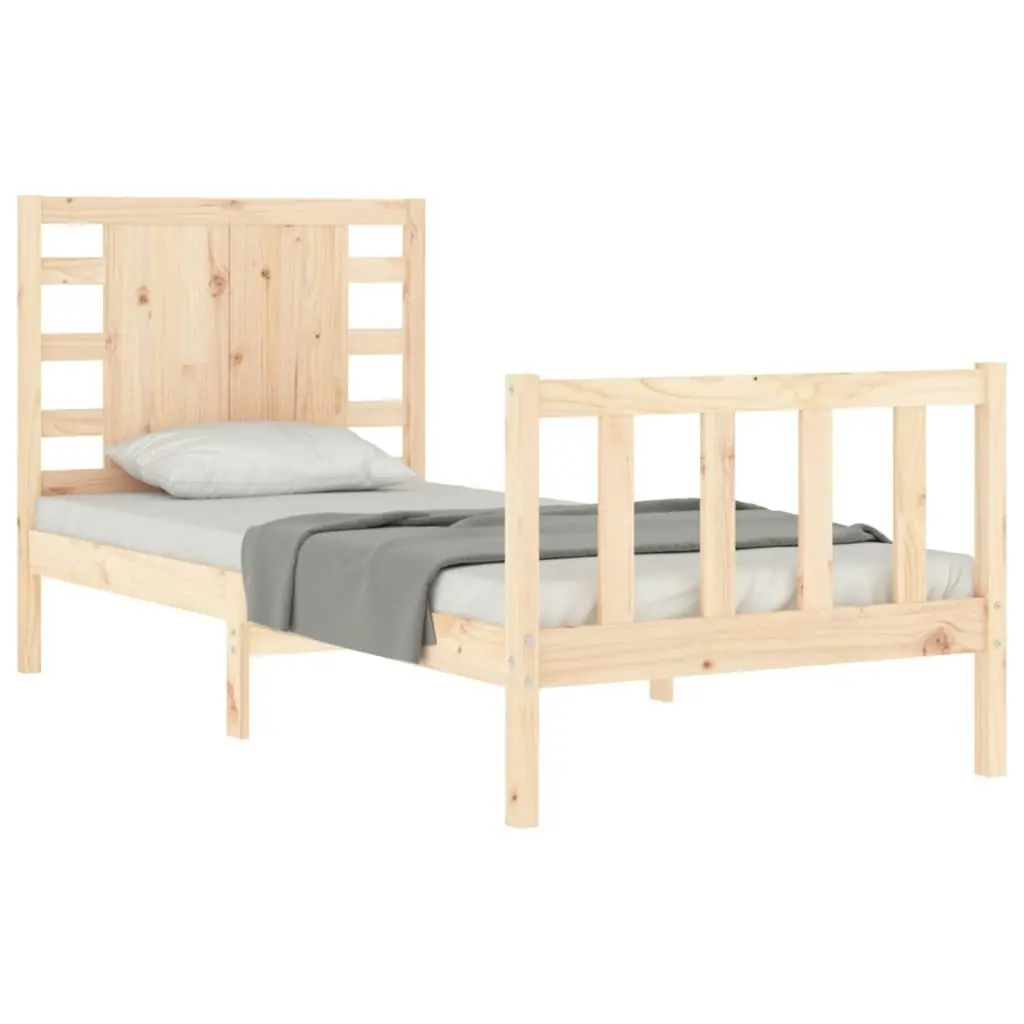 Bed Frame without Mattress 90x190 cm Solid Wood Pine 3192781