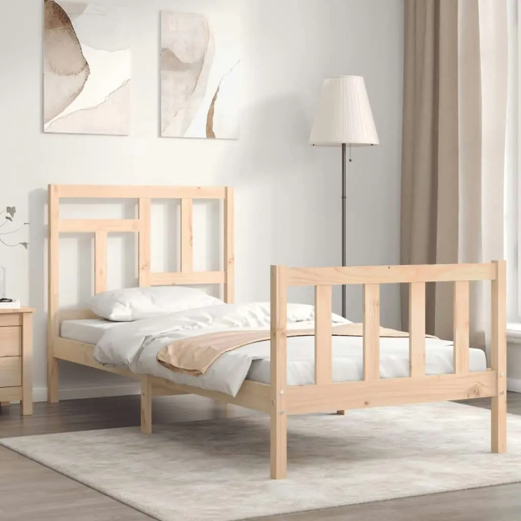 Bed Frame without Mattress 90x190 cm Solid Wood Pine 3193106